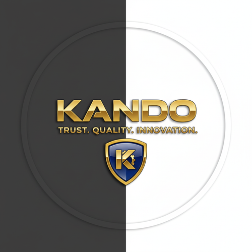 Logo Kando bleu roi et or